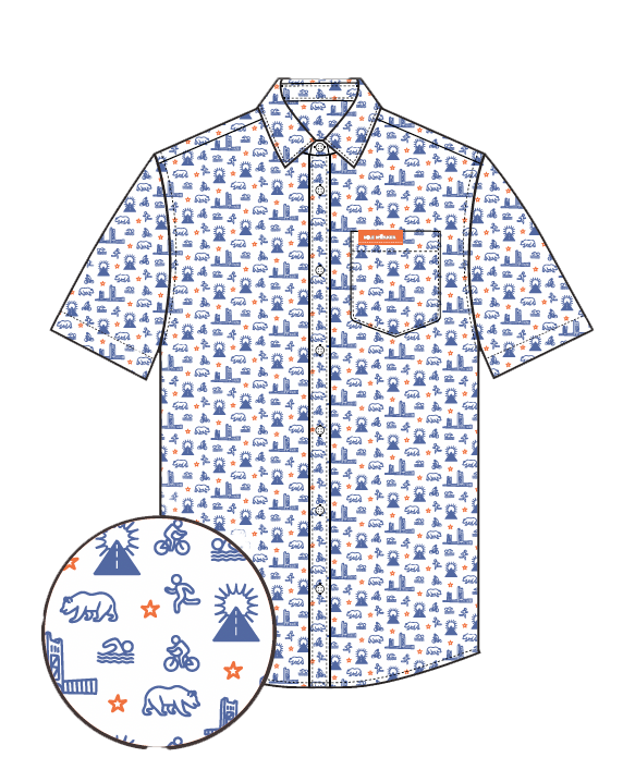 Mile Marker Tri Camp Shirt White