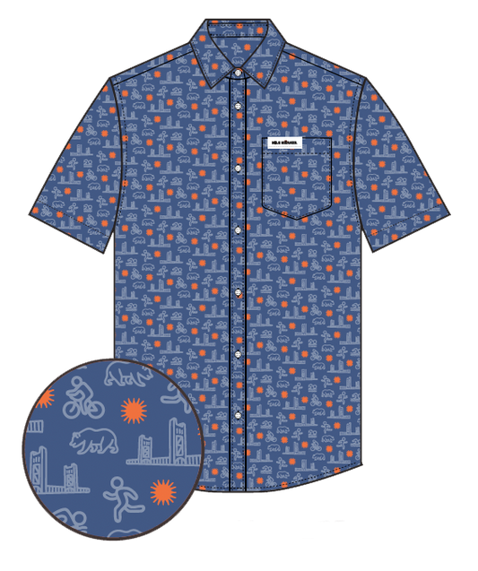 Mile Marker Tri Camp Shirt Blue