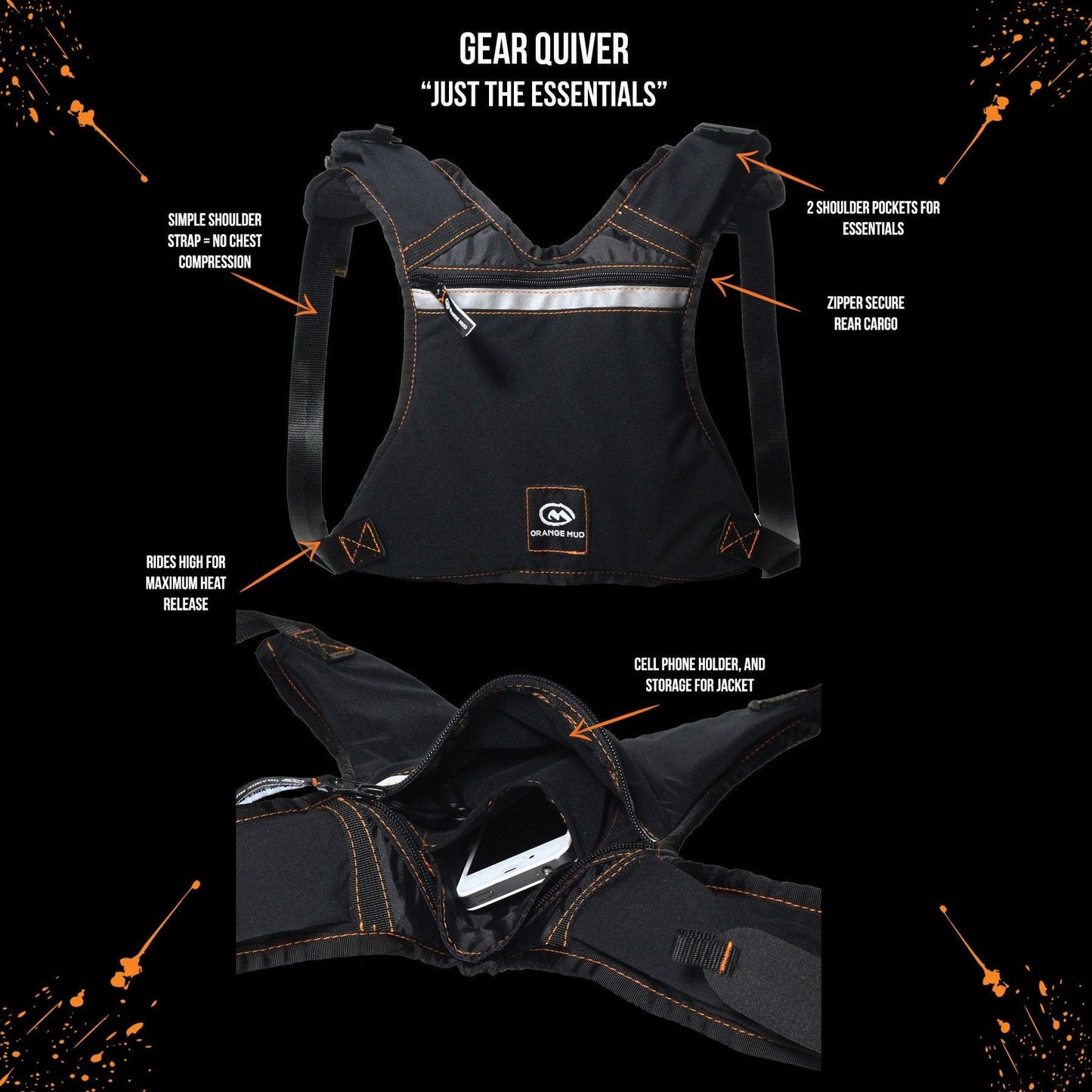 Gear Quiver, fits normal size and plus size phones, plus nutrition.