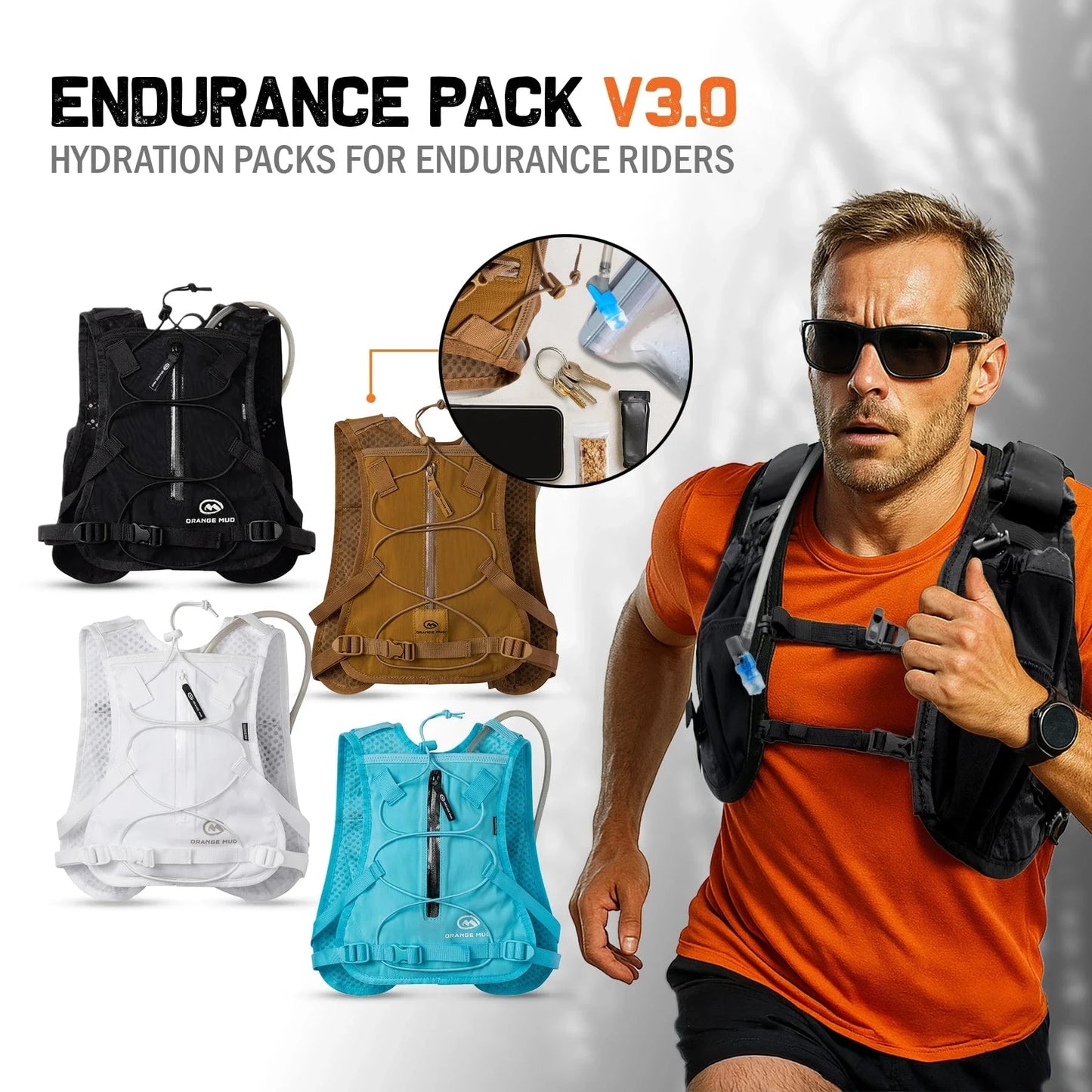 Endurance Pack V3.0: Ideal for running, triathlon, mountain bike and gravel biking