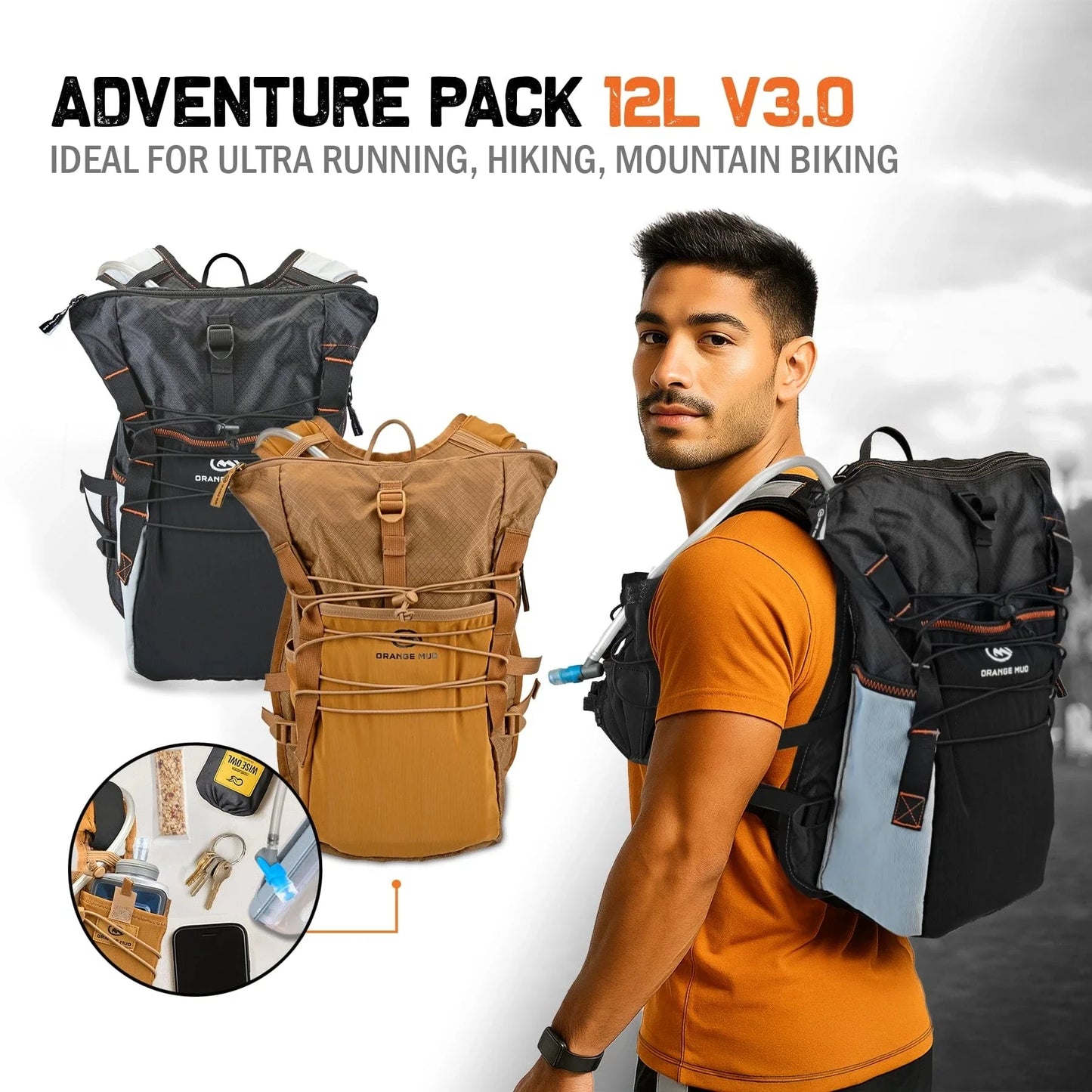 Adventure Pack, 12L 3.0: Ideal for ultra running, hiking, mountain biking